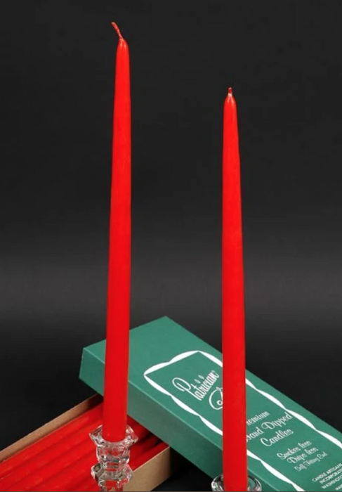 0015-PT-12-RED (13135) - Taper Candle 15" Red