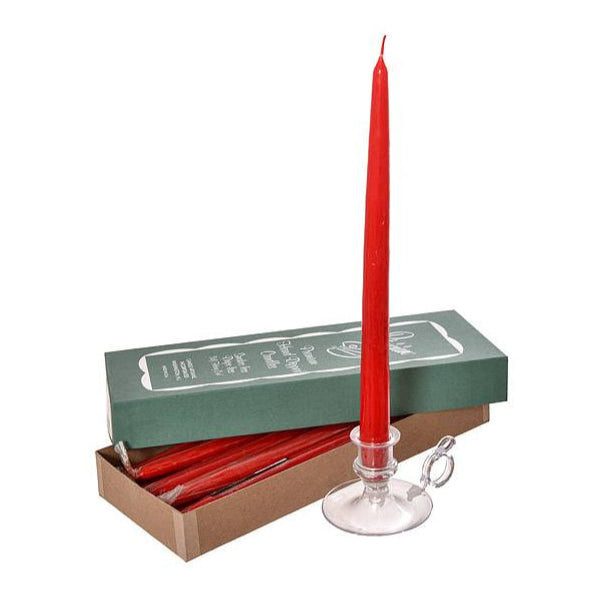 0012-PT-12-RED (13131) - Taper Candle 12" Red