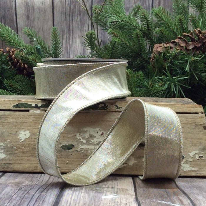 DS05-0816 (00367) - Metallic Dupion, 1.5"X10Yd Platinum (N)