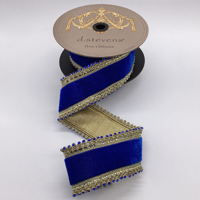 DS05-2030 (00372) - Velvet Petite Jewel Edge 2.5"X5Yd Royal Blue