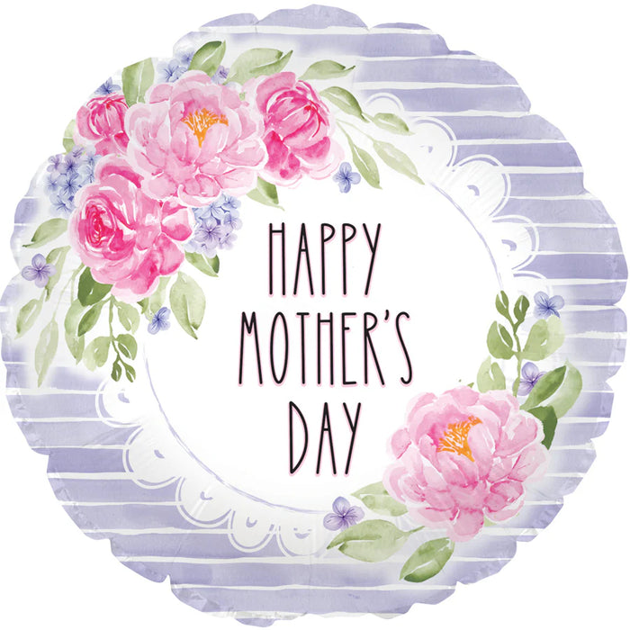 114679 (40013) - Mylar Happy Mother's Day Peonies Round 17"