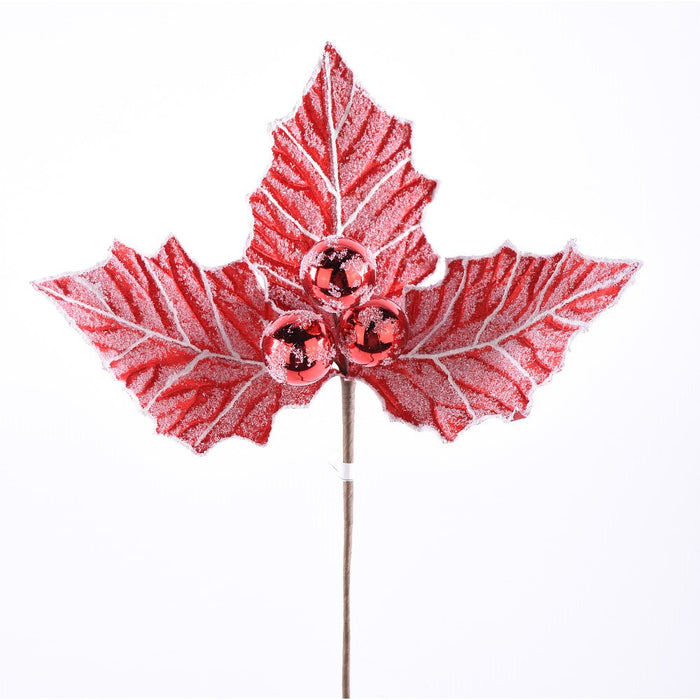 131153 (4020) - Frost Holly Berry Pick Red/White 13"