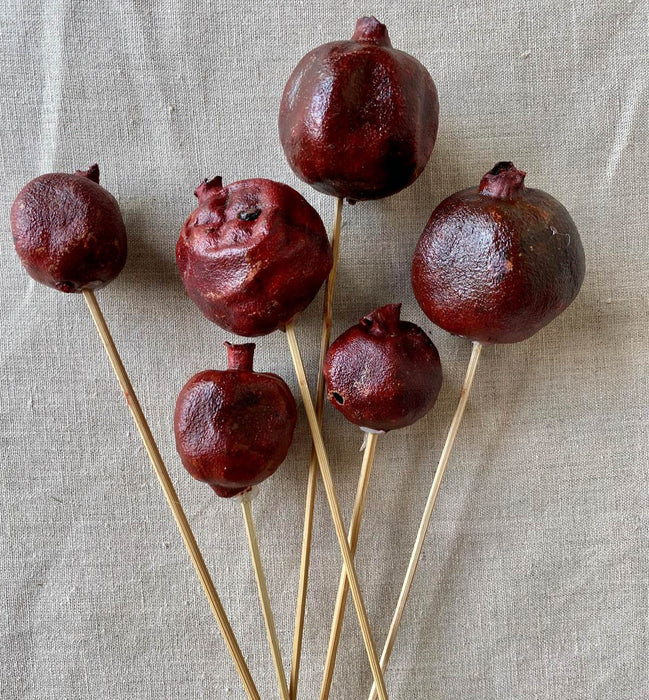 13202916 (11109) - Pomegranate On Stem Red 6pc/bag