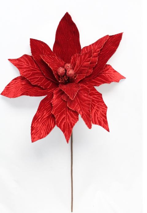 134405RD (29762) - Poinsettia Stem Red 32.5"