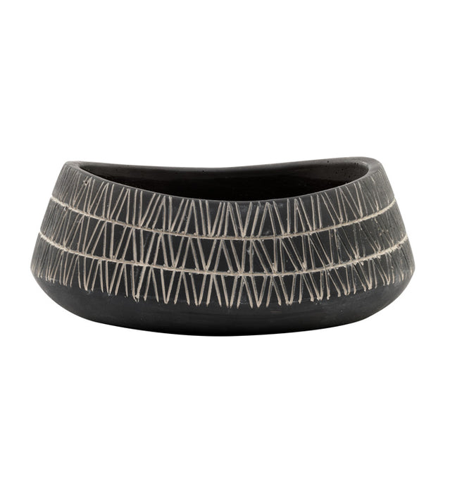 13626 (28530) - Etched Lines Dish Garden Concrete