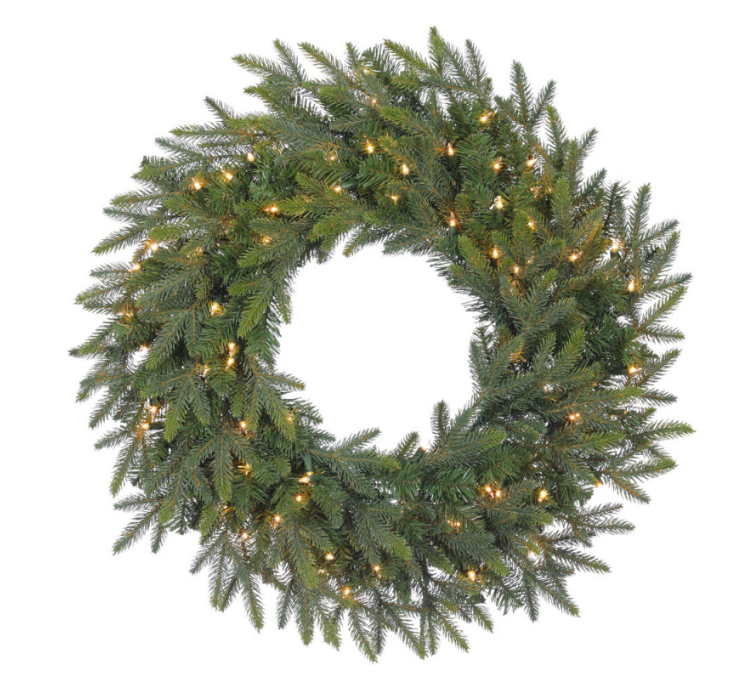 140950 (00484) - Deluxe Trinity Wreath with LEDs, 30"