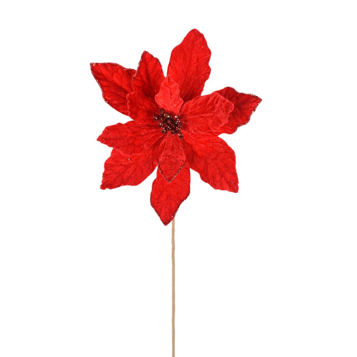 156440 (32240) - Poinsettia Stem Red 20"X9"