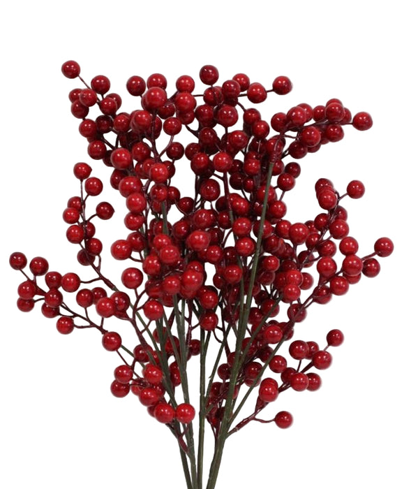 160388RD (29794) - Berry Red Bush X5, 22"