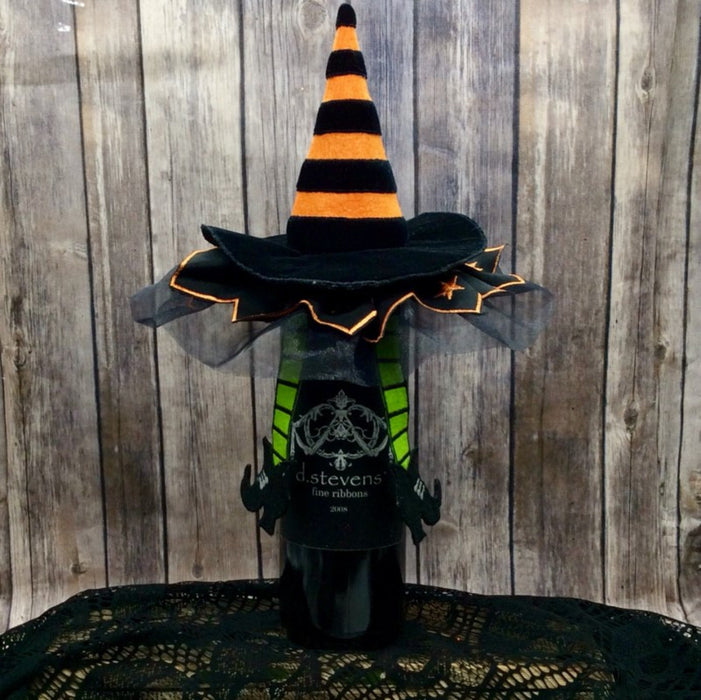 DS18-4130 (31972) - Witch Hat Skirt Boots Bk/Or 12"