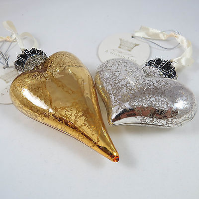 20120972 (26370) - Crowned Heart Ornaments 2 Assorted