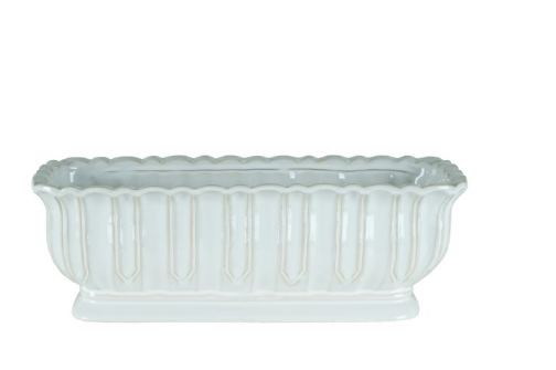 2-110PTR/1EWW (11289) - Rectangle Elegant Planter 14.5" White