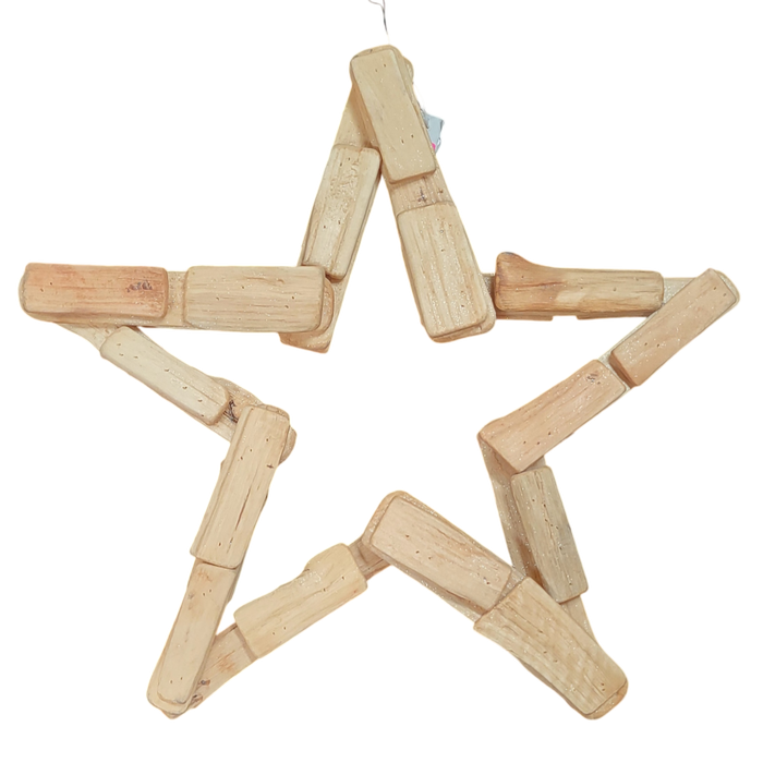 2020150503 (21348) - Driftwood Star Wall Decor 19"X17"