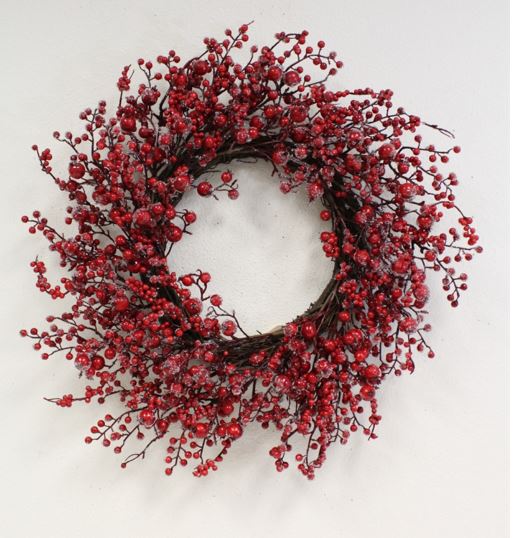 252645RD (29792) - Iced Berry Wreath 28"