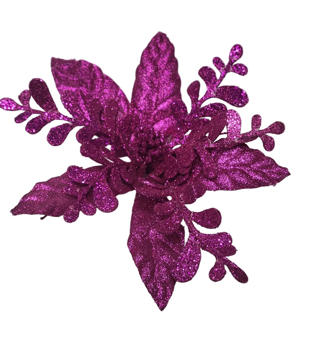26040 (24230) - Glitter Poinsettia Stem