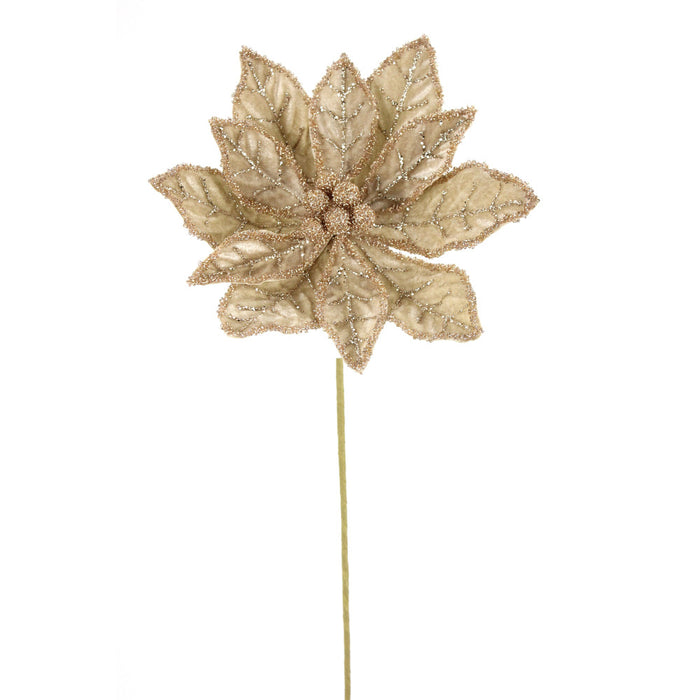 277656 (11388) - Poinsettia Stem 20" Champagne