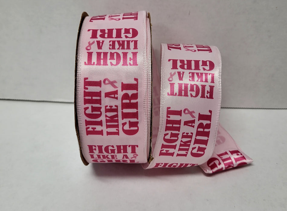 286973 (25568) - Wired Fight Like A Girl #9 - 1.5" x 10yd - Pink