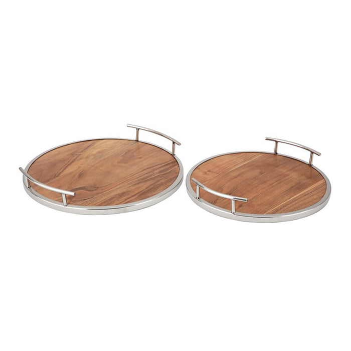 31751-2+ (30611) - Mangowood Alum Round Tray Sm