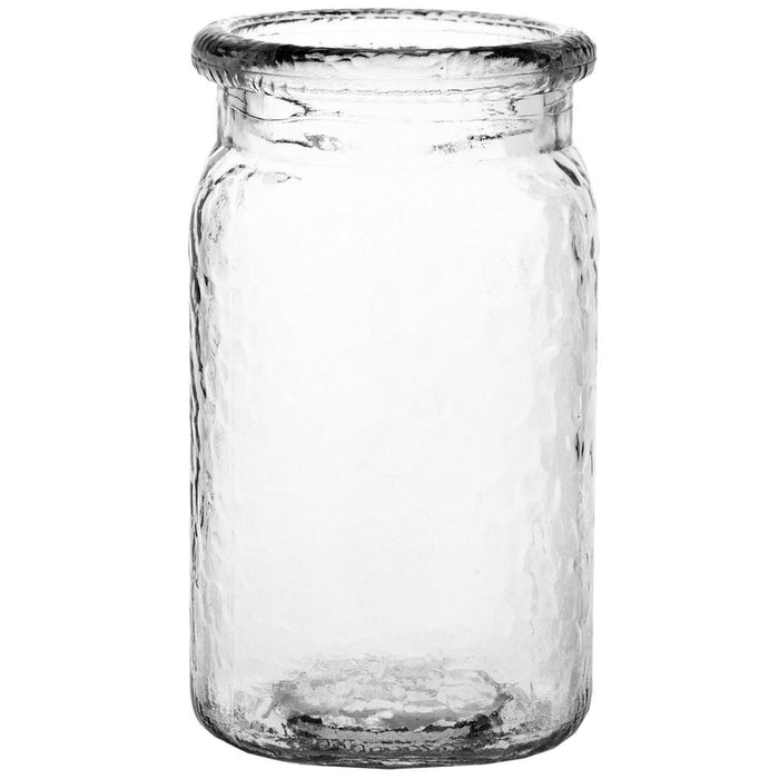 3279-24-09 (29294) - Hammered Jar 6.5" Clear 24/Cs