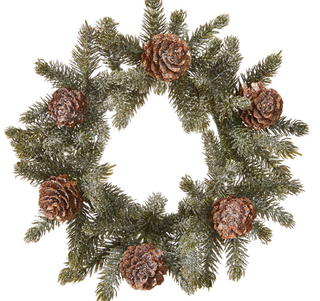 3860857 (28573) - Iced Pine Candle Ring 7"