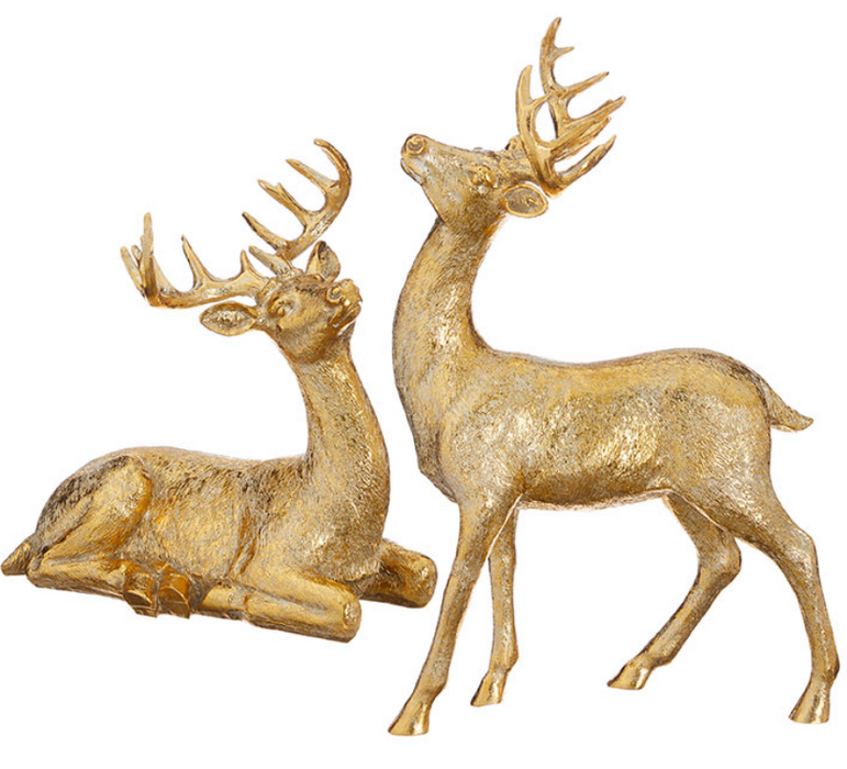 3901639 (32062) - Resin Deer 13.5" Gold