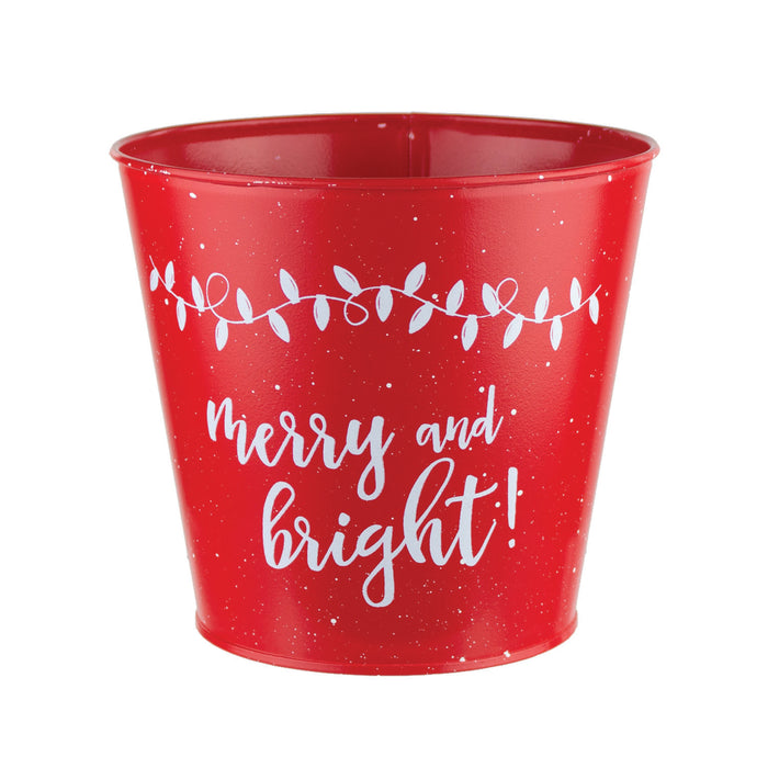 3902-12-1536 (28371) - Pail Red 6.5" Merry Bright