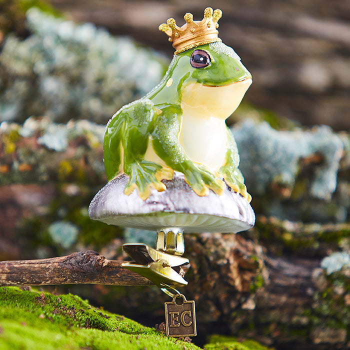 3953026 (27989) - Prince Charming Frog Ornament 3.5"