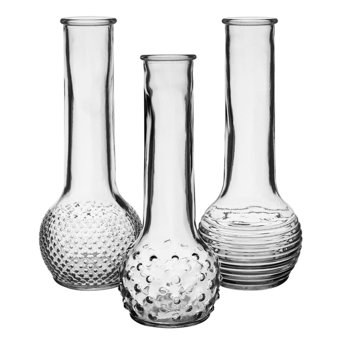 4098-24-09 (25753) - Bud Vase Dot Dash 8.5" 24/Cs