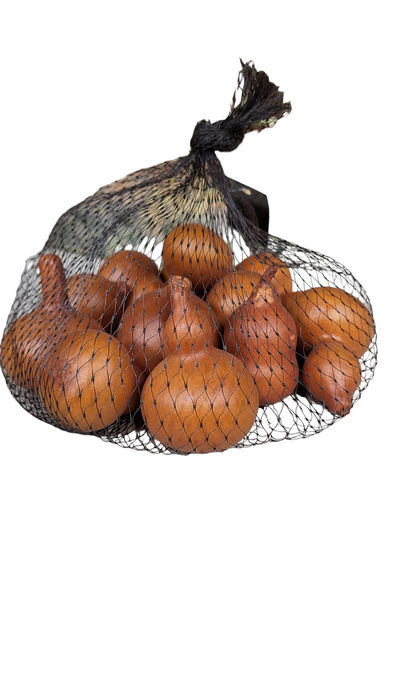 41128E-BR (25542) - Bag Of 12 Assorted Brown Gourds