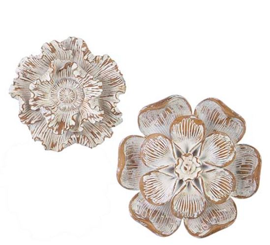 4211063 (30708) - Whitewash Flower Wall Medal Set/2