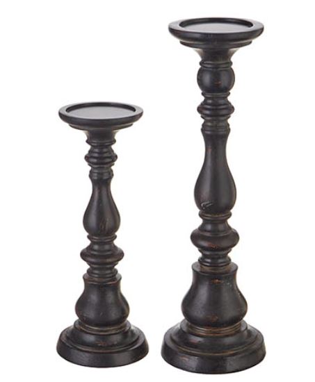 4211088++ (30908) - Black Candle Holders 16" Lg