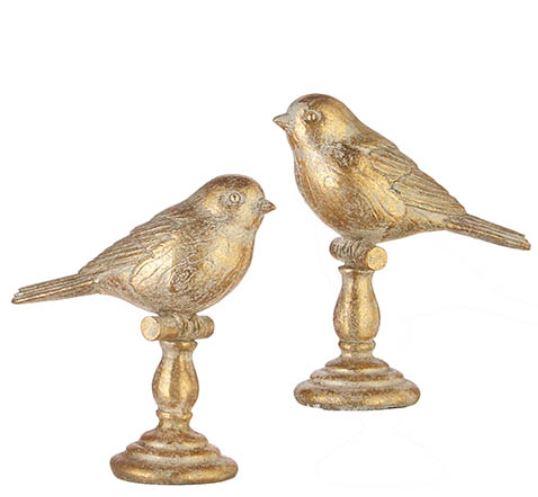 4211099 (30703) - Gold Leaf Bird Finial 5"