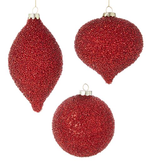 4222880 (29910) - Red Beaded 4" Ornament