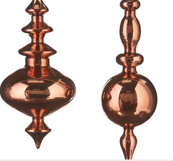 4224595 (29916) - Copper Finial 10.25" Ornament, 2 Assorted