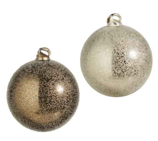 4322861 (31142) - Grey Textured Ball Ornament 4"