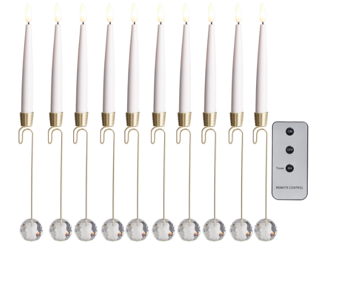4324004 (11462) - Lighted Candle Ornament W/Remote 12.5"
