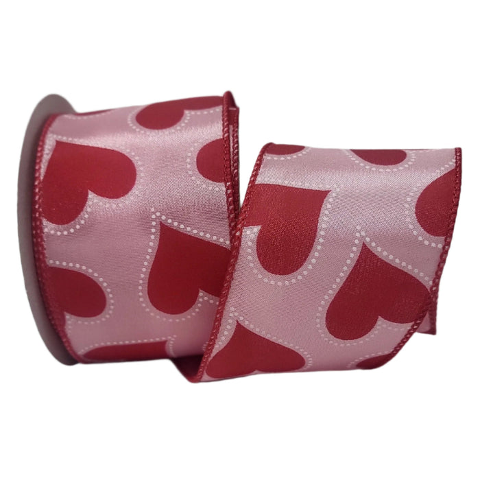 435487 (11055) - Wired Jillian #40 - 2.5" x 10yd -  Pink/Red