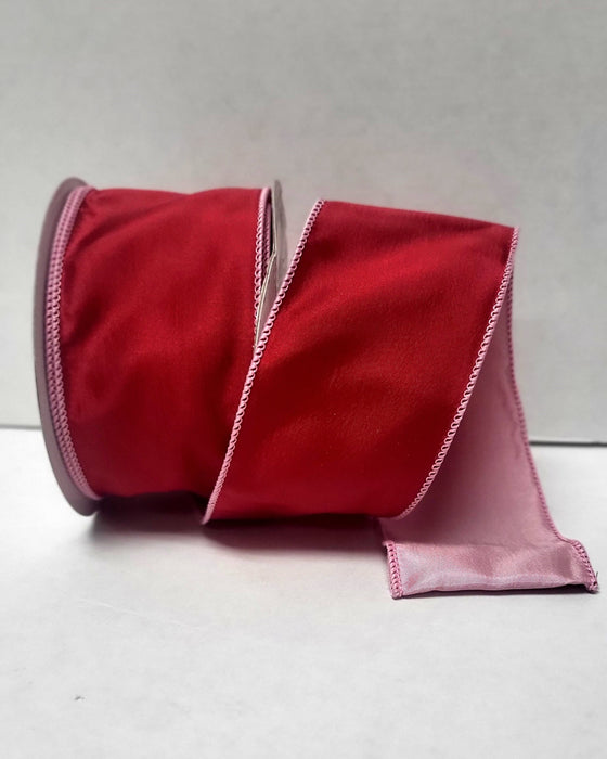 436323 (11052) - Wired Talise #40 - 2.5" x 10yd - Red/Pink