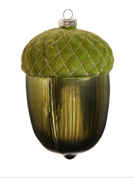 4424550 (32099) - Acorn Ornament Green 6.5"