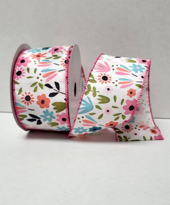 444885 (11054) - Wired Joelle White/Pink  #40 x 10Yds