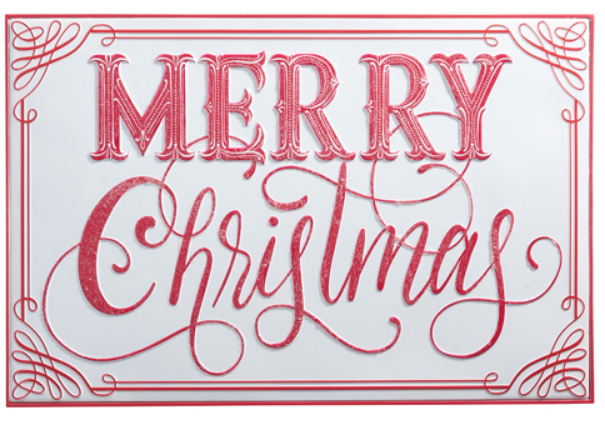 4457262 (32148) - Glitter Merry Christmas Metal Wall Art 28"