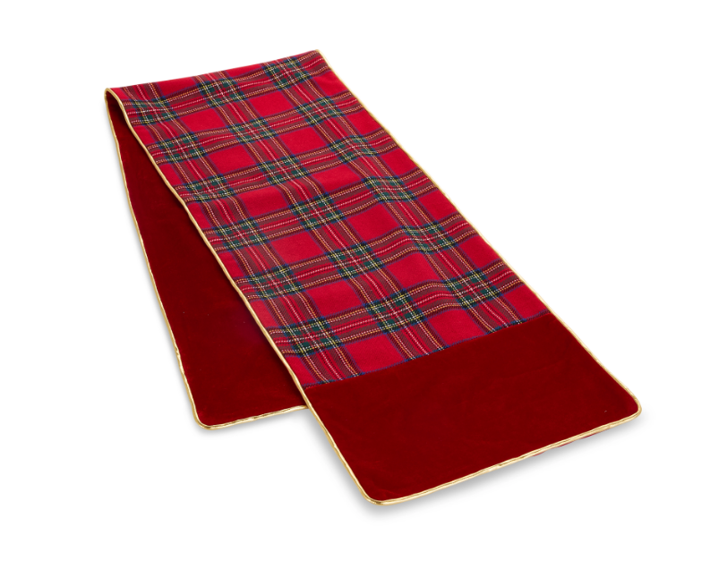 4604518 (11477) - Table Runner 72" Plaid Red/Blue
