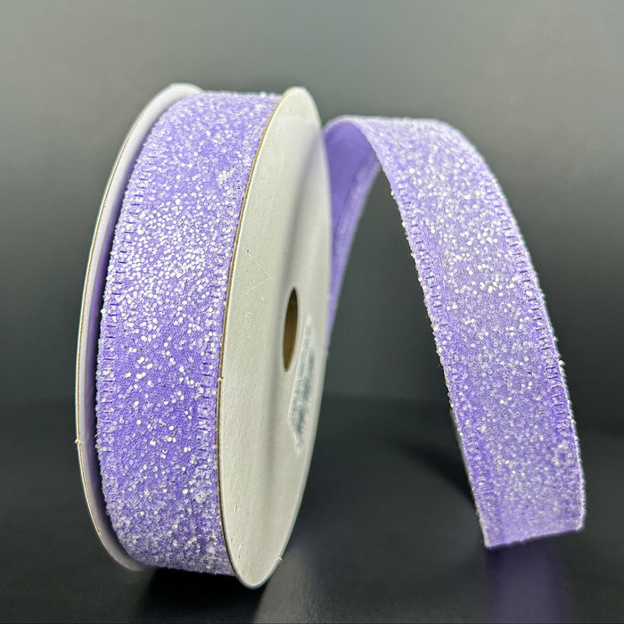 46420-05-30 (00154) - Candy Glittered Satin #5 - 7/8" x 10yd - Purple