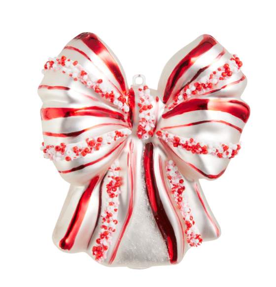 4652871 (11506) - Peppermint Bow Ornament 4.25"