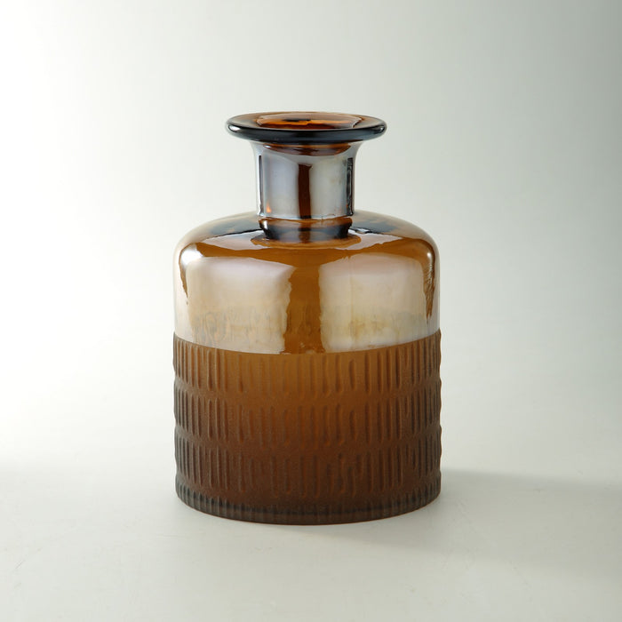 46604 (28823) - Vase Brown Glass, 9.5" x 6.5"