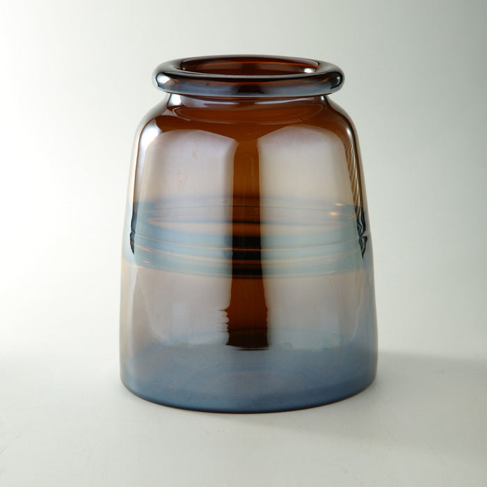 46633 (28821) - Vase Brown Glass, 10.5" x 9.5"