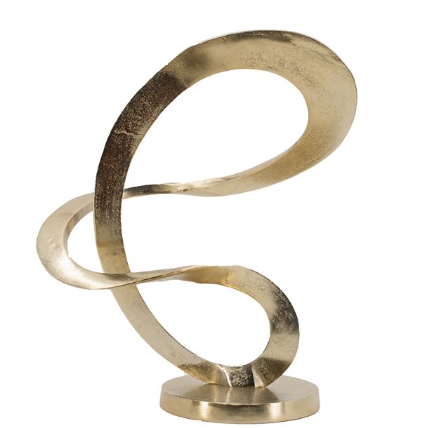 48649-GOLD (30596) - Alum Arch Swoop Sculpture 16.7"