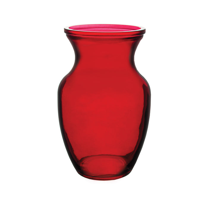 4999-12-13 (24640) - Rose Vase 8" Ruby 12/Cs