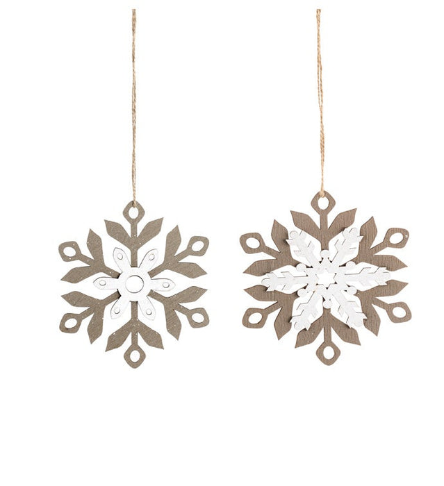 52318 (28484) - Snowflake Ornament 6" 2/Set