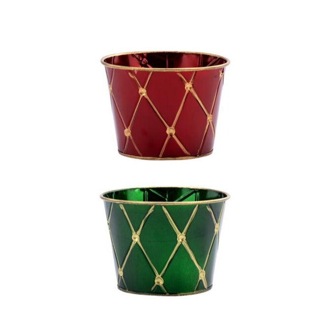 52480 (28769) - Red/Green Pot Cover 5" 2/Set