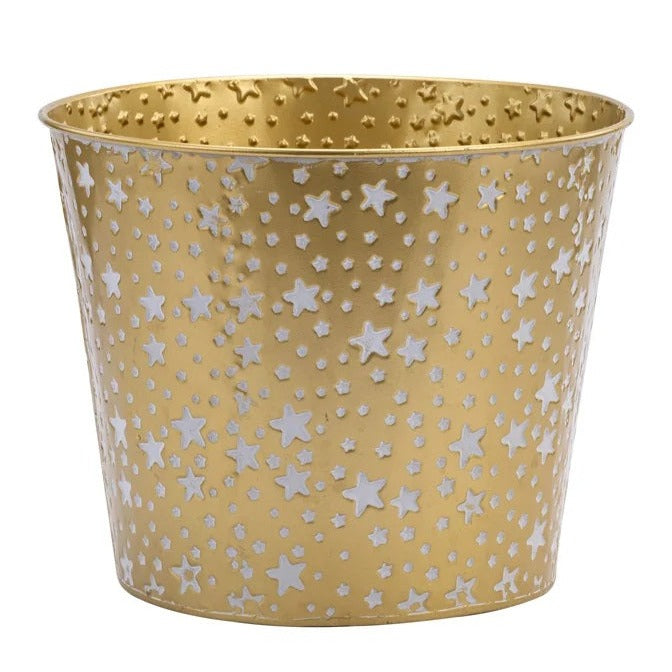 52484 (30055) - 8.5" Gold/White Star Pot Cover